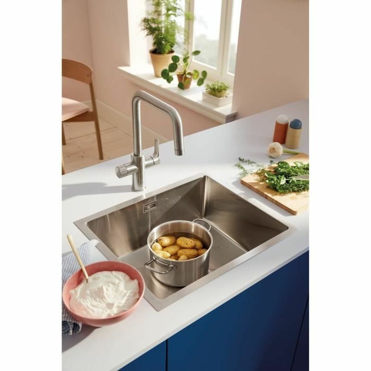 Kitchen Tap Grohe Blue Pure Start Gaffel/U-formad
